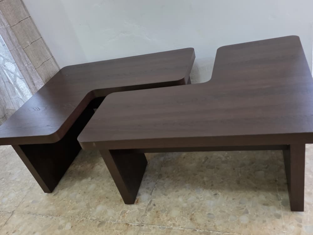 Tables basses massives — iroko & wenge — 1